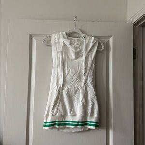 Lululemon Athletica White and Green Halter Hoodie